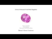 2.11cts Unheated Vivid Pink Sapphire - Benny's Gems Creations
