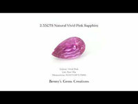 2.55CTS Natural Vivid Pink Sapphire - Benny's Gems Creations
