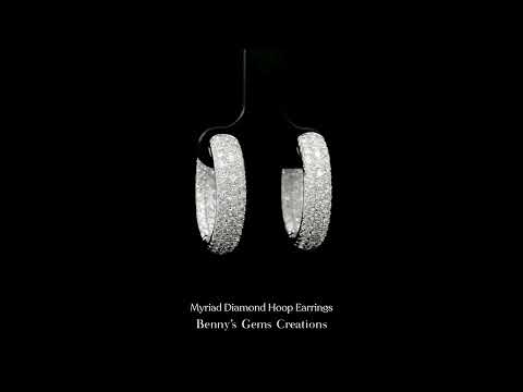 Myriad Diamond Hoop Earrings