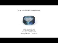 2.08CTS Unheated Blue Sapphire - Benny's Gems Creations