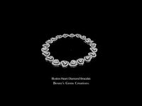 Elegant Illusion Heart Diamond Bracelet crafted with brilliant heart diamonds design