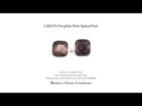 1.29CTS Purplish Pink Spinel Pair - Benny's Gems Creations