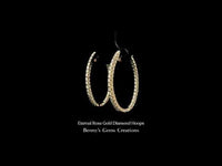 Eternal Rose Gold Diamond Hoops