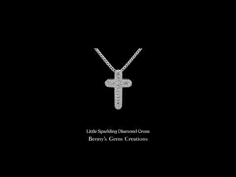 Little Sparkling Diamond Cross with radiant, tiny diamonds in elegant design