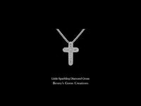 Little Sparkling Diamond Cross with radiant, tiny diamonds in elegant design