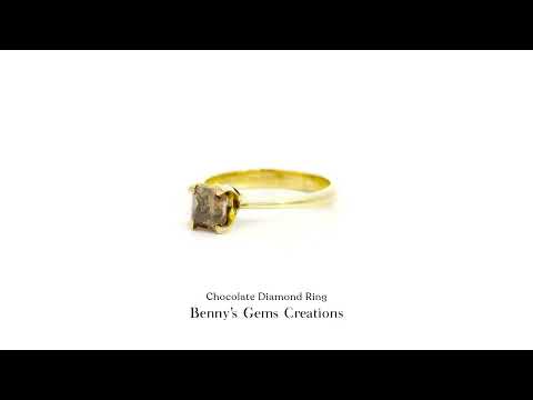 Chocolate Diamond Yellow Gold Ring with rich brown diamonds for a unique, warm look