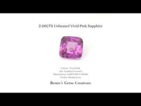 2.06CTS Unheated Vivid Pink Sapphire - Benny's Gems Creations
