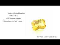 2.06CTS Unheated Yellow Sapphire
