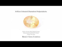 8.65cts Unheated Chameleon Padparadscha - Benny's Gems Creations
