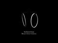Big Diamond Hoops showing detailed diamond setting with radiant sparkle