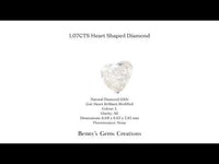 1.07CTS Heart Shaped Diamond - Benny's Gems Creations
