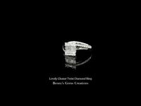Lovely Cluster Twist Diamond Ring featuring a lovely cluster of sparkling diamonds in fine jewelry setting