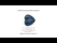 2.92CTS Unheated Blue Sapphire Unheated fine quality gemstone for custom jewelry
