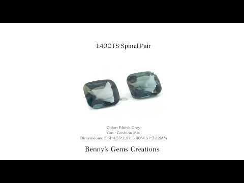 1.40 carats spinel pair with vivid color and excellent clarity, matching gemstones perfect for elegant earrings or fine jewelry settings