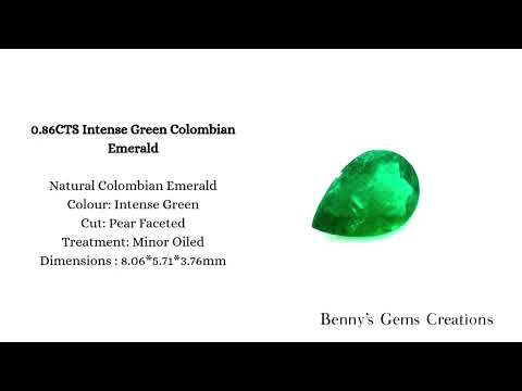 0.86CTS Intense Green Colombian Emerald