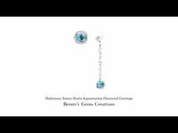 Convertible Santa Maria Aquamarine Diamond Drop Earrings for fine jewelry