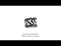 Black Diamond Saddle Ring featuring black diamonds in unique saddle and modern design