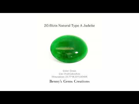 Rare 20.61cts Type A Natural Jadeite Stone for Fine Jewelry