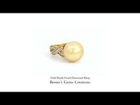 Gold Rush Pearl Diamond Ring with luminous pearl and sparkling accent diamonds, polished in gold setting