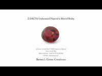 2.04CTS Unheated Pigeon's Blood Ruby - Benny's Gems Creations
