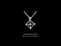 Elegant Celestial Diamond Pendant Necklace in White Gold