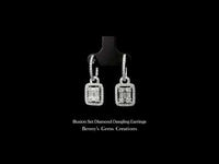 Illusion Set Diamond Dangling Earrings
