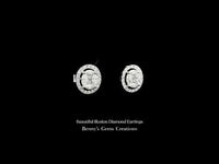 18K white gold diamond earrings featuring 8 marquise-cut diamonds (0.50 ct), 4 princess-cut diamonds (0.13 ct), and 40 round diamonds (0.23 ct).