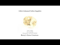 1.92 carats unheated yellow sapphire with bright golden-yellow hue, natural untreated gemstone perfect for elegant fine jewelry designs