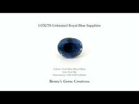 1.03CTS Unheated Blue Sapphire