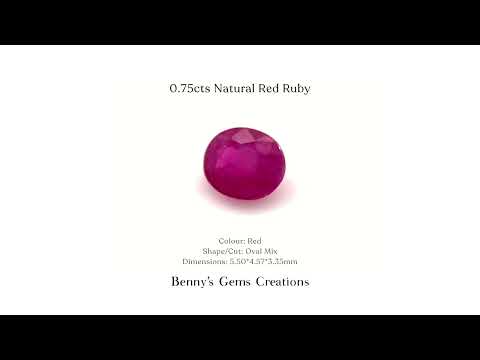 0.75cts Natural Red Ruby