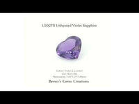 Natural Unheated Violet Sapphire 1.50CTS, premium loose purple sapphire for custom jewelry