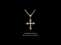 Vintage Diamond Cross in vintage style for timeless elegance