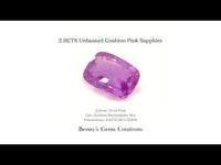 2.11CTS Unheated Cushion Pink Sapphire