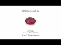 1.07CTS Unheated Ruby - Benny's Gems Creations
