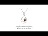 Ruby Swirl Diamond Pendant