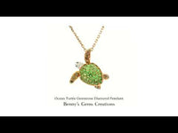 Ocean Turtle Gemstone Diamond Pendant