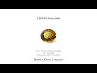 2.80CTS Color-Changing Alexandrite gemstone with vivid color shift