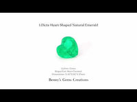1.01cts Heart Shaped Natural Emerald - Benny's Gems Creations