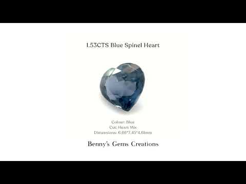 1.53CTS Blue Spinel Heart