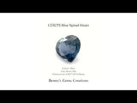1.53CTS Blue Spinel Heart