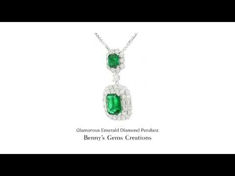 Glamorous Emerald Diamond Pendant
