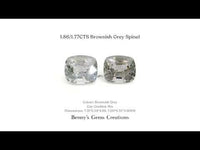 1.86/1.77CTS Brownish Grey Spinel matching pair natural gemstones ideal rings, earrings, and pendants