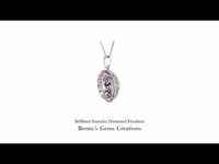 Pastel Rain Kunzite Diamond Pendant with soft pink gemstone and sparkling diamond accents
