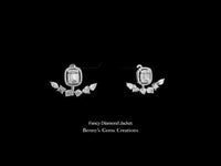 Fancy Diamond Jacket Earrings in 18K White Gold with Sparkling Round Brilliant Diamonds