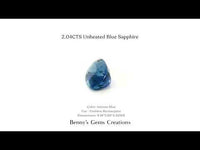 Natural unheated blue sapphire, in an intense blue cushion rectangular cut, 8.16 x 5.86 x 4.49 mm, with gemstone certificate.