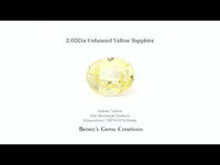 2.02Cts Unheated Yellow Sapphire - Benny's Gems Creations
