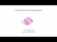 1.82 Carat Unheated Cushion-Cut Padparadscha Sapphire – Natural Untreated Gemstone with Delicate Pinkish-Orange Hue and Brilliant Clarity