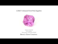 2.06CT Unheated Vivid Pink Sapphire - Benny's Gems Creations