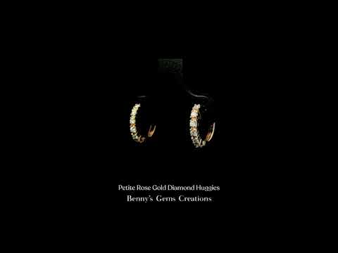 Petite Rose Gold Diamond Huggies