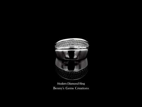 Modern Diamond Ring featuring a sleek contemporary design with sparkling diamonds